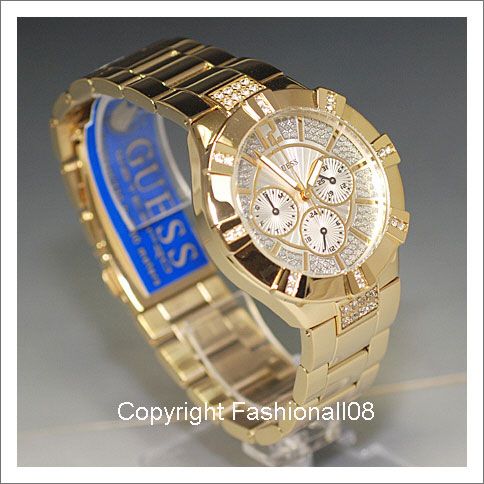 1-Guess Gold Prism Multi Function Stainless Relogio U13576l1