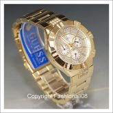 1-Guess Gold Prism Multi Function Stainless Relogio U13576l1