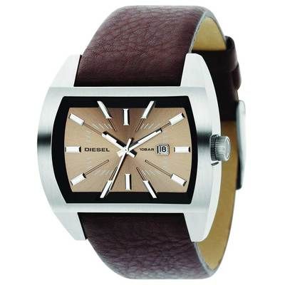 1 - Diesel DZ1114 Analog Brown Leather Strap